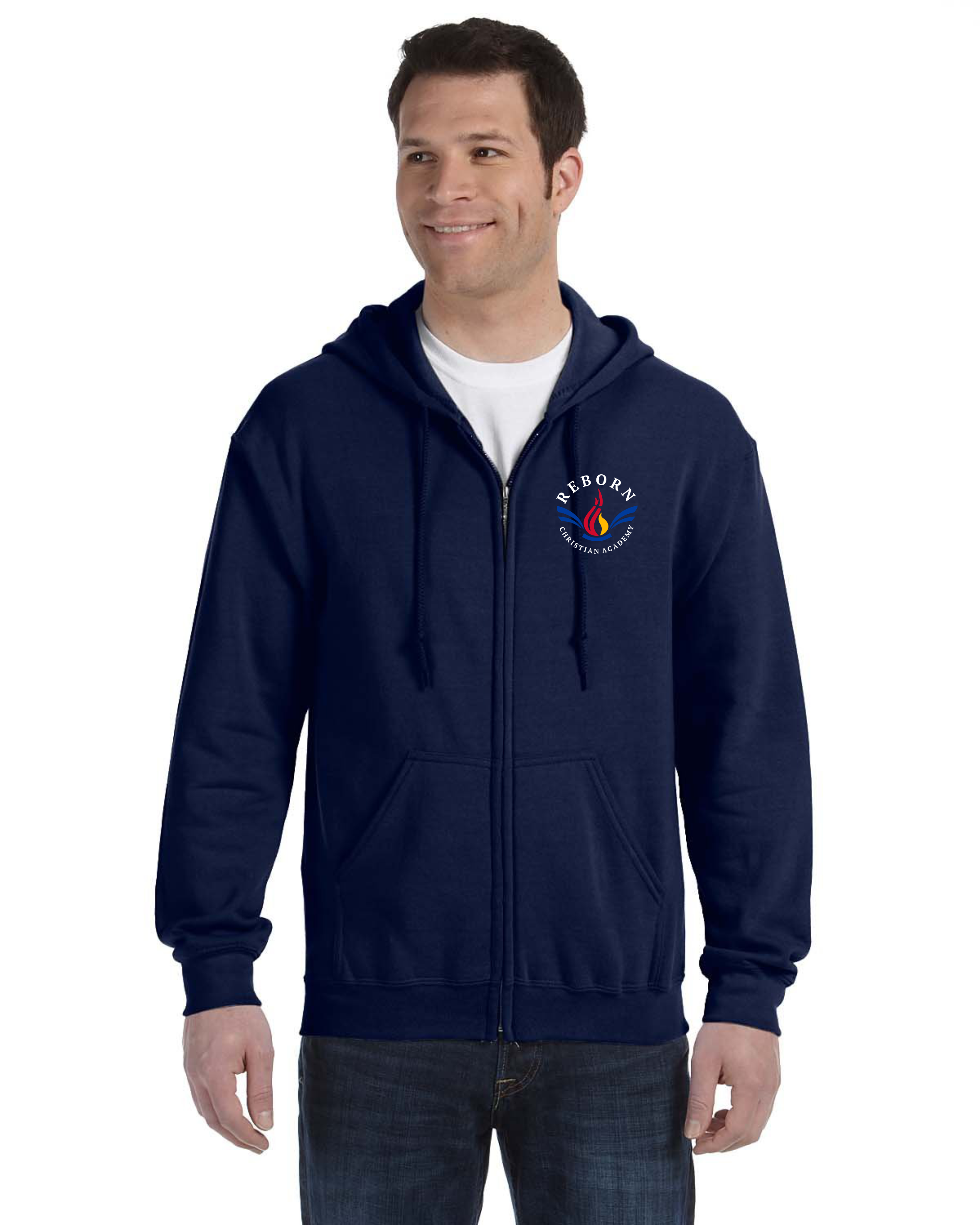 Reborn Christian academy Full-Zip Hooded Sweatshirt